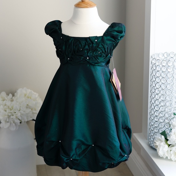 Green Formal Dress Biscotti Size 4T Special Occasion Daddy/Daughter Dance NWT - Picture 1 of 6
